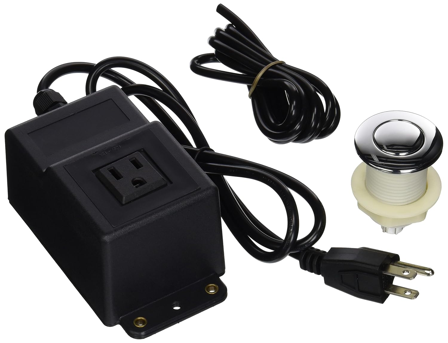 dyconn 水龙头垃圾处理水槽顶部空气开关适用于厨房计数器铬,深镍或